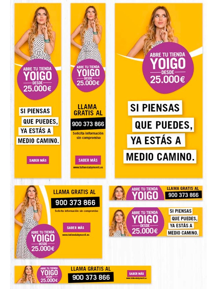 Imagen principal de proyecto de Landing a medida, Diseño de banners y Campaña de captación de clientes potenciales Yoigo-ByMovil