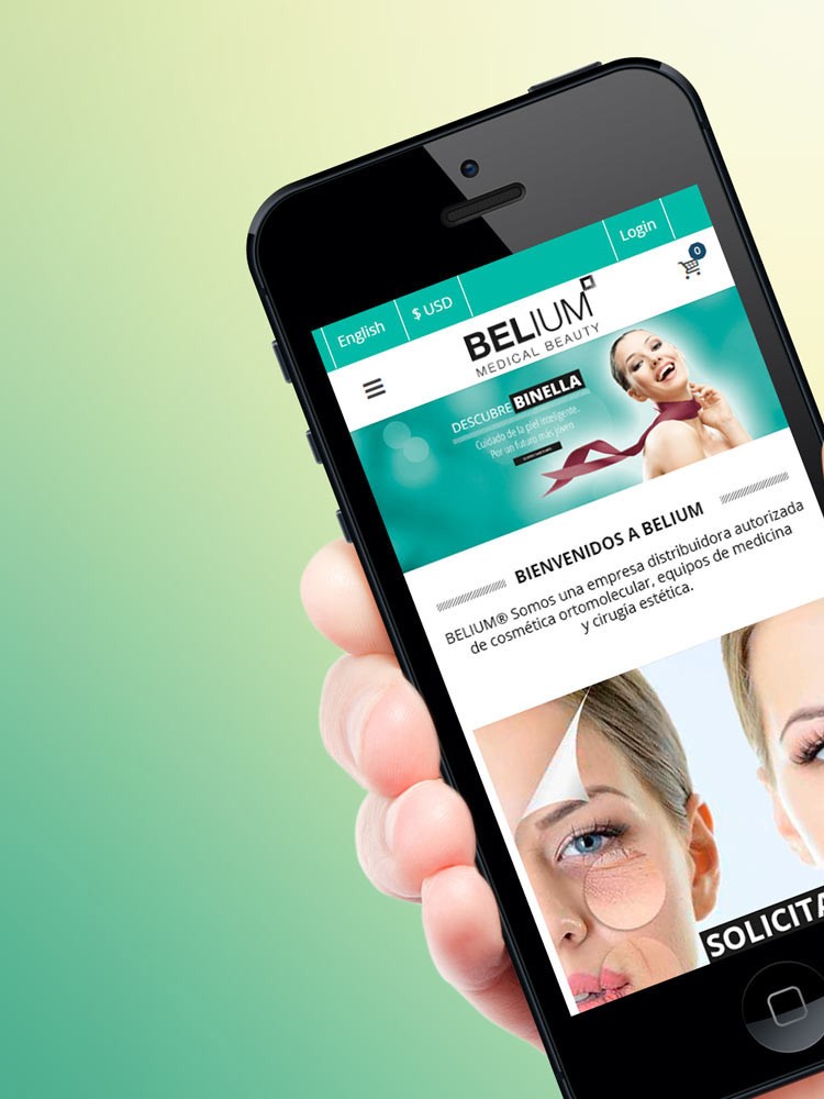 Imagen principal de proyecto de Diseño Web Belium Medical Beauty