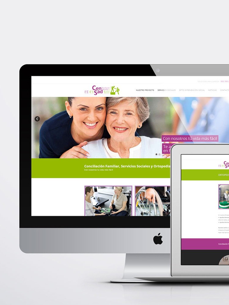 Imagen principal de proyecto de Diseño y Desarrollo Web WP Censad