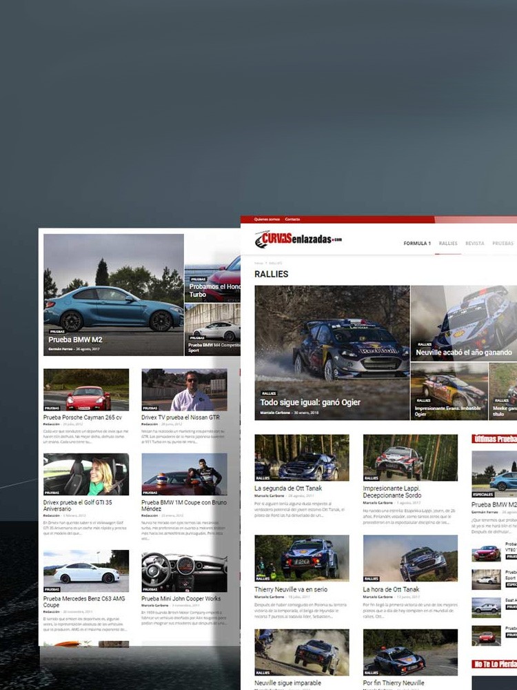 Imagen principal de proyecto de Diseño, Desarrollo Web WP y Restyling Curvas Enlazadas