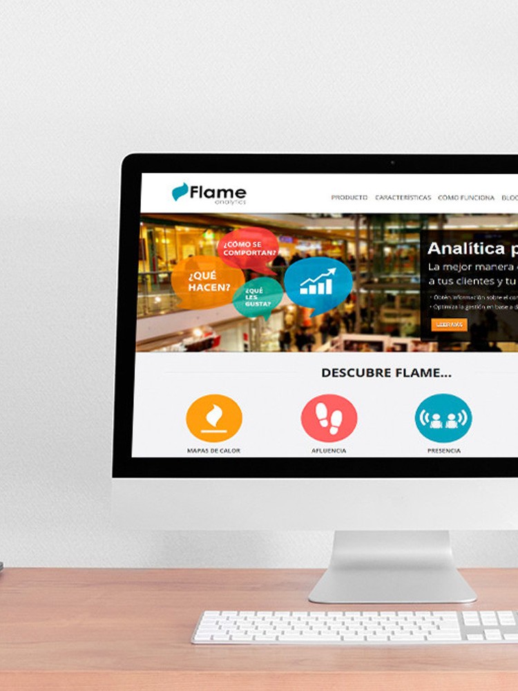 Imagen principal de proyecto de Diseño y Desarrollo Web WP Flame Analytics
