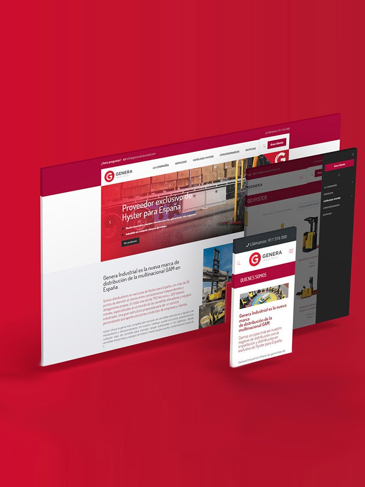 Imagen principal de proyecto de Diseño y Desarrollo Web WP Woocommerce Genera Industrial