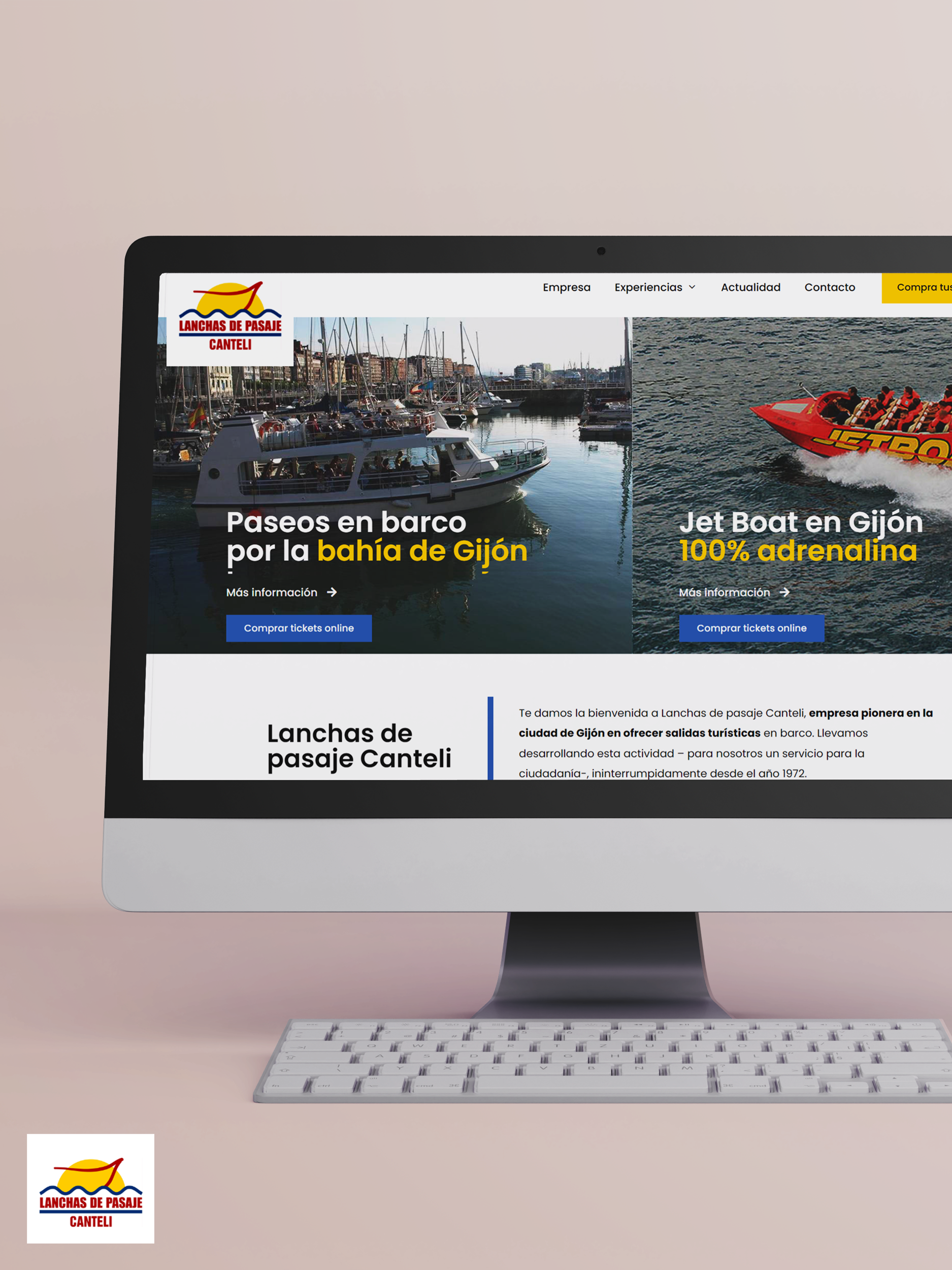 Imagen principal de proyecto de Diseño y Desarrollo Web Lanchas Canteli