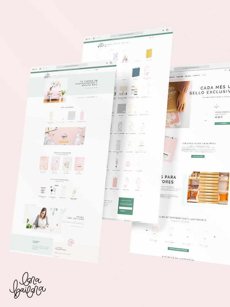 Imagen principal de proyecto de Diseño UX|UI y Desarrollo eCommerce Lora Bailora