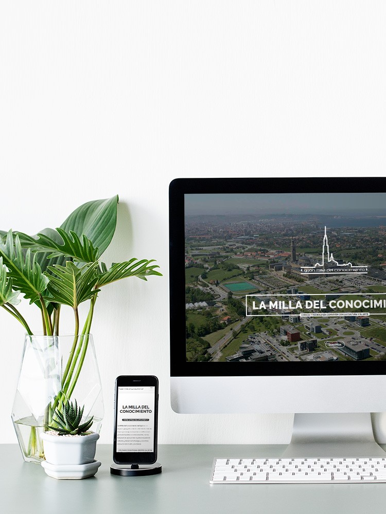 Imagen principal de proyecto de Desarrollo Web One Page WP Gijón Milla del Conocimiento