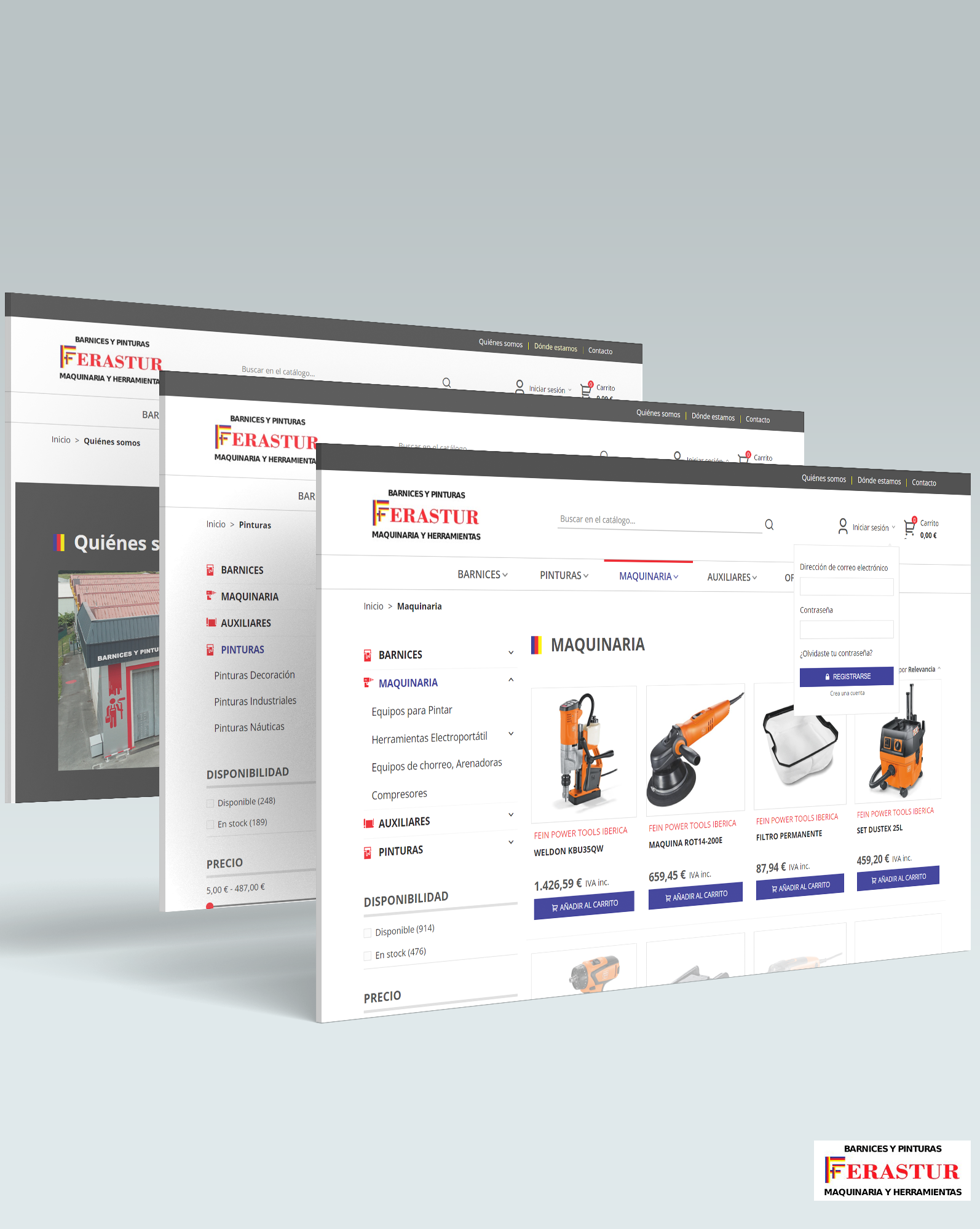 Imagen principal de proyecto de Diseño y desarrollo eCommerce Ferastur