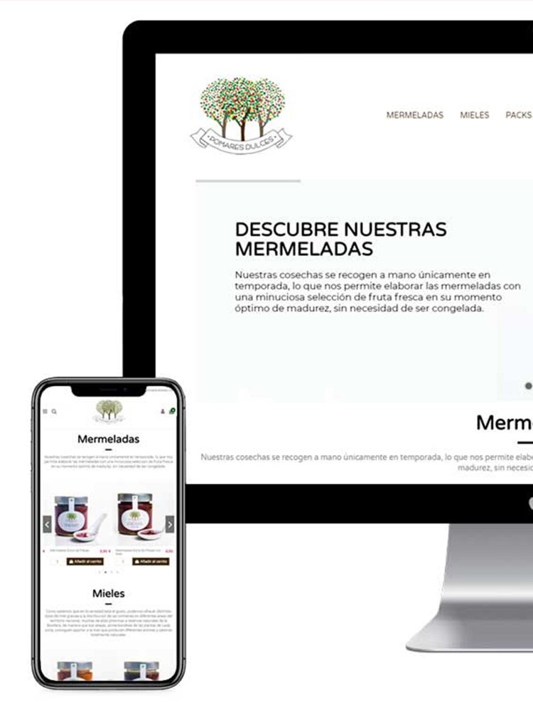 Imagen principal de proyecto de Diseño y Desarrollo eCommerce Prestashop Pomares Dulces