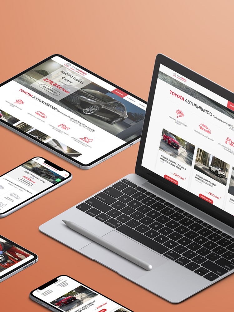 Imagen principal de proyecto de Diseño y Desarrollo Web a medida TOYOTA Asturhíbrido