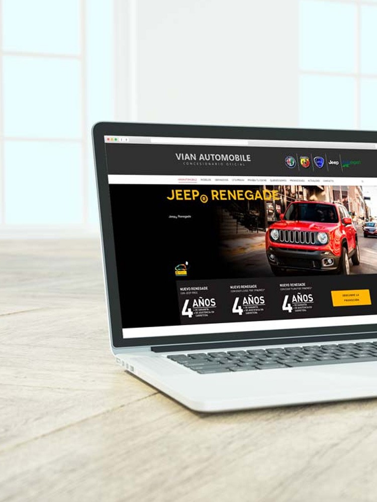 Imagen principal de proyecto de Diseño y Desarrollo Web WP Vian Automobile