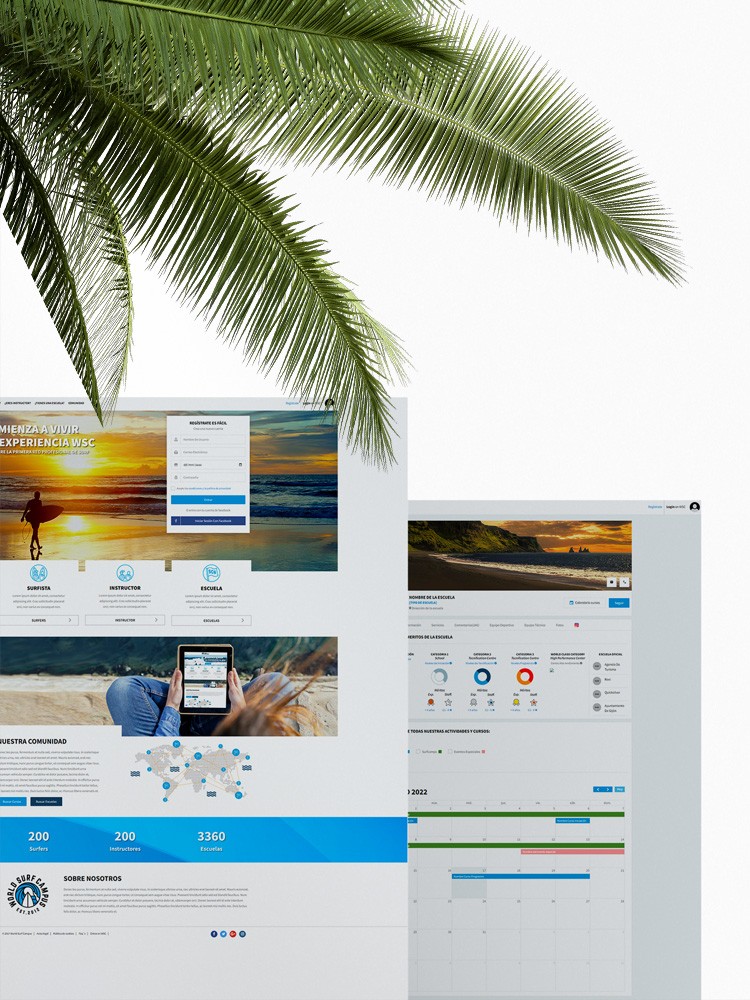 Imagen principal de proyecto de Diseño Web y maquetación World Surf Campus